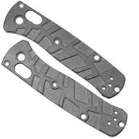 Image pour Lex Custom Benchmade Mini Bugout Scales MBUTSW Turtle Stonewashed Titanium, plaquettes de manche
