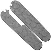 Lex Custom Victorinox 91 mm Scales V91LSW Lizard Stonewashed Titanium, plaquettes de manche