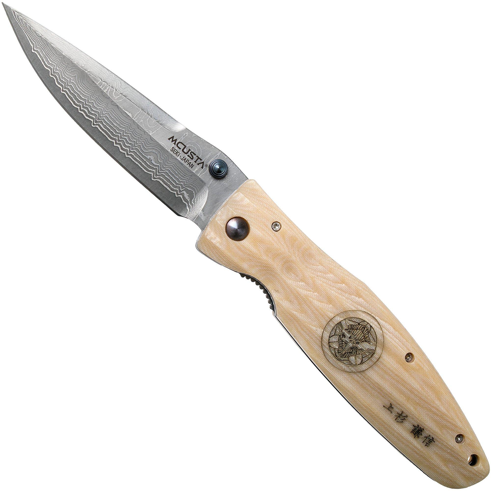 Nóż dżentelmeński Mcusta MC-0185D Sengoku Uesugi Kenshin, white micarta