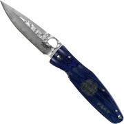 Mcusta MC-0186G Sengoku Date Masamune, madera de pakka azul, cuchillo de caballero
