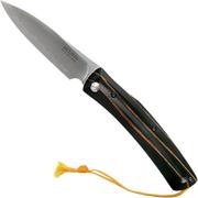 Mcusta MC-192C Friction Folder, Black-Yellow Wood, cuchillo de caballero