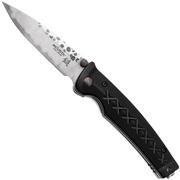 Mcusta MC-161D Fusion, black, handle/blade: black aluminium and Damascus