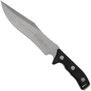 Microtech Arbiter 104-10AP, Apocalyptic Stonewashed M390, Milled Black G10, couteau fixe, Adam Marfione design