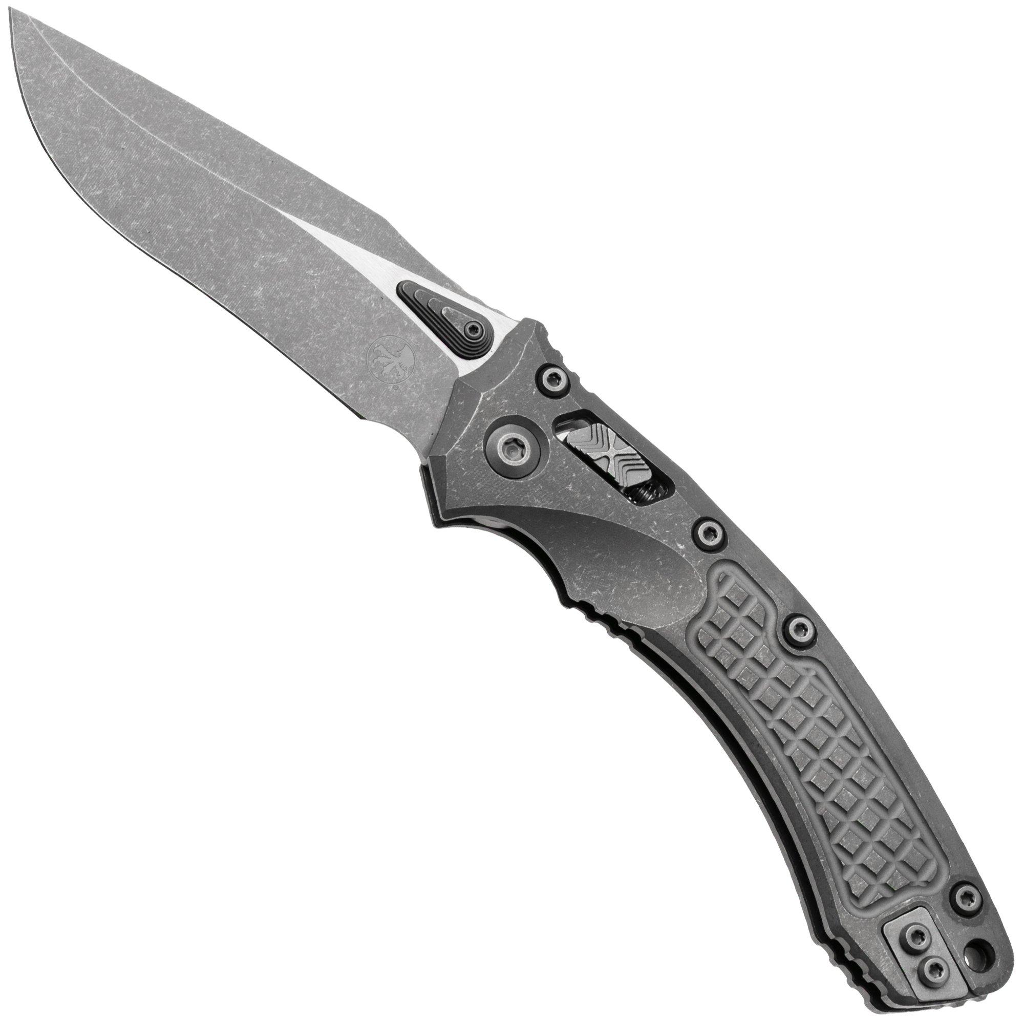 Microtech Marfione Select Amphibian 137RL-10APFRMS1, Apocalyptic Stonewashed M390MK, Apocalyptic Frag Titanium pocket knife, Tony Marfione design