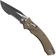 Image for Microtech Amphibian 137RL-2FLGTTA, Two Tone Black M390MK, Fluted Tan G-10, partially serrated pocket knife