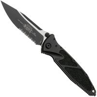 Afbeelding voor Microtech Socom Elite 160-2T, Two Tone M390 Clippoint, Black Aluminum, partly serrated zakmes