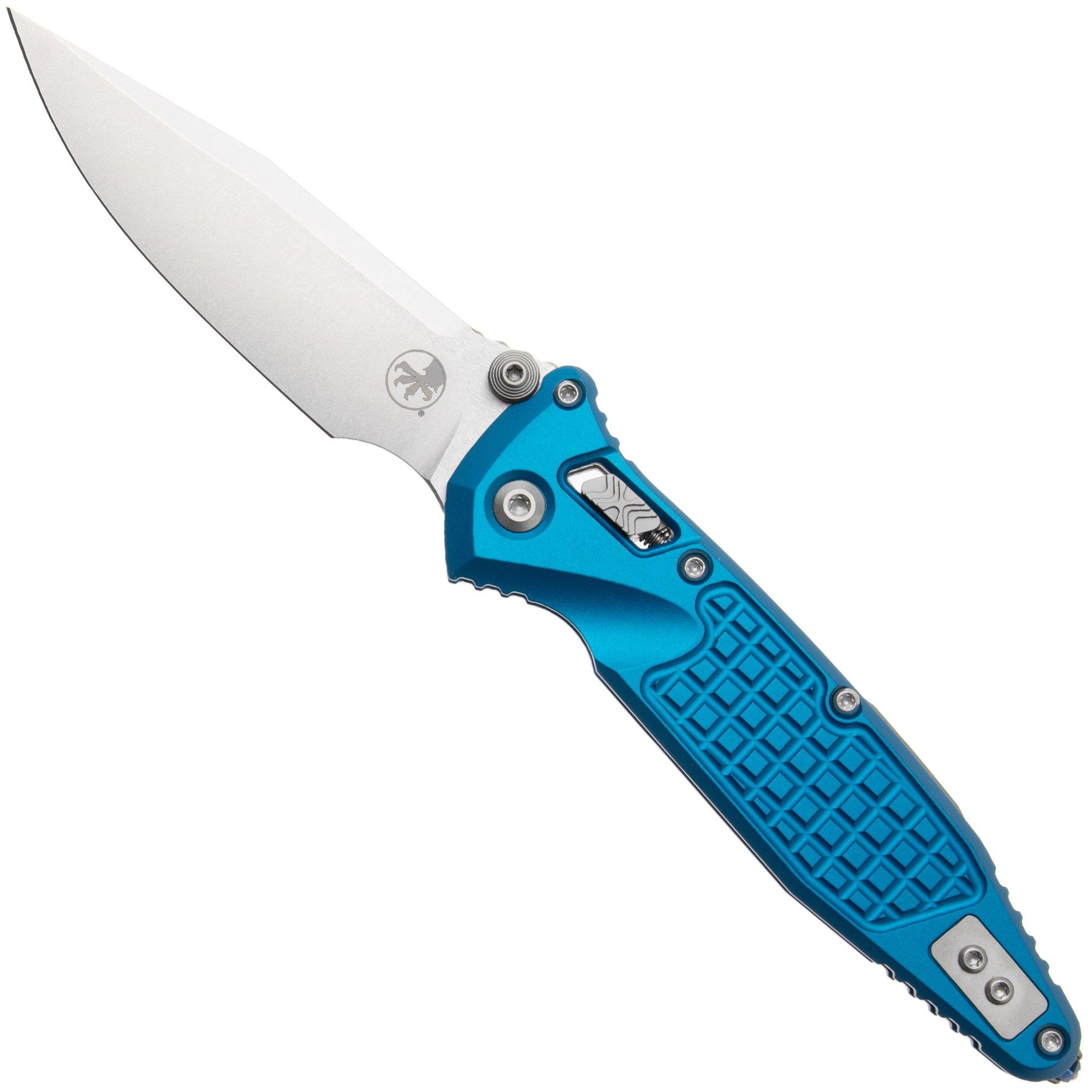Microtech Socom Ram-Lok 160RL-10FRBL, Stonewashed M390MK, Blue Frag Aluminium, zakmes