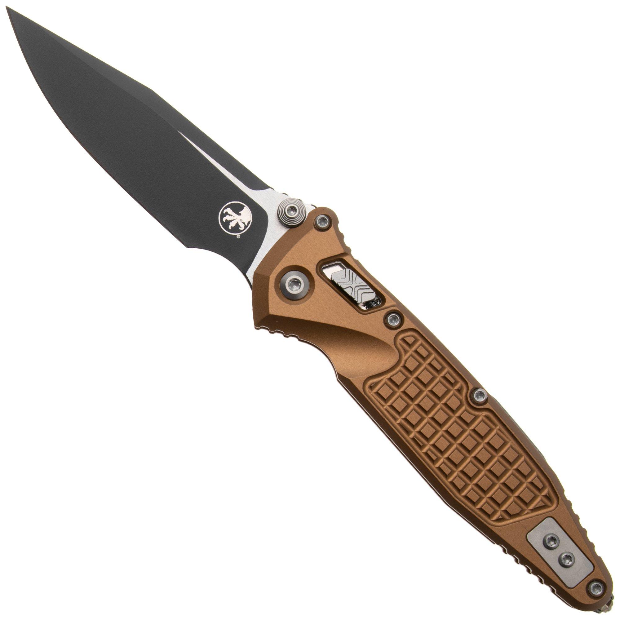 Microtech Socom Ram-Lok 160RL-1FRTA, Two Tone Black M390MK, Tan Frag Aluminium, zakmes