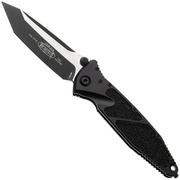 Afbeelding voor Microtech Socom Elite 161-1T, Two Tone Black M390 Tanto, Black Aluminium zakmes