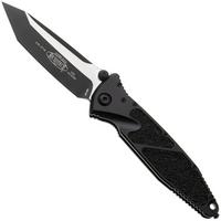 Afbeelding voor Microtech Socom Elite 161-1T, Two Tone Black M390 Tanto, Black Aluminium zakmes