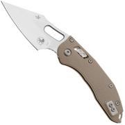 Microtech Stitch 169RL-10FLGTTA, Stonewashed M390MK, Fluted Tan G10 Taschenmesser, Borka Blades Design