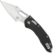 Microtech Stitch 169RL-11FLGTBK, Stonewashed M390MK, Fluted Black G10, partial serrated zakmes, Borka Blades design