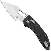Image for Microtech Stitch 169RL-11FLGTBK, Stonewashed M390MK, Fluted Black G10, partially serrated pocket knife, Borka Blades design