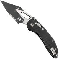 Bild für Microtech Stitch 169RL-2FLGTBK, Two Tone M390MK, Fluted Black G10 Teilwellenschliff Taschenmesser, Borka Blades Design