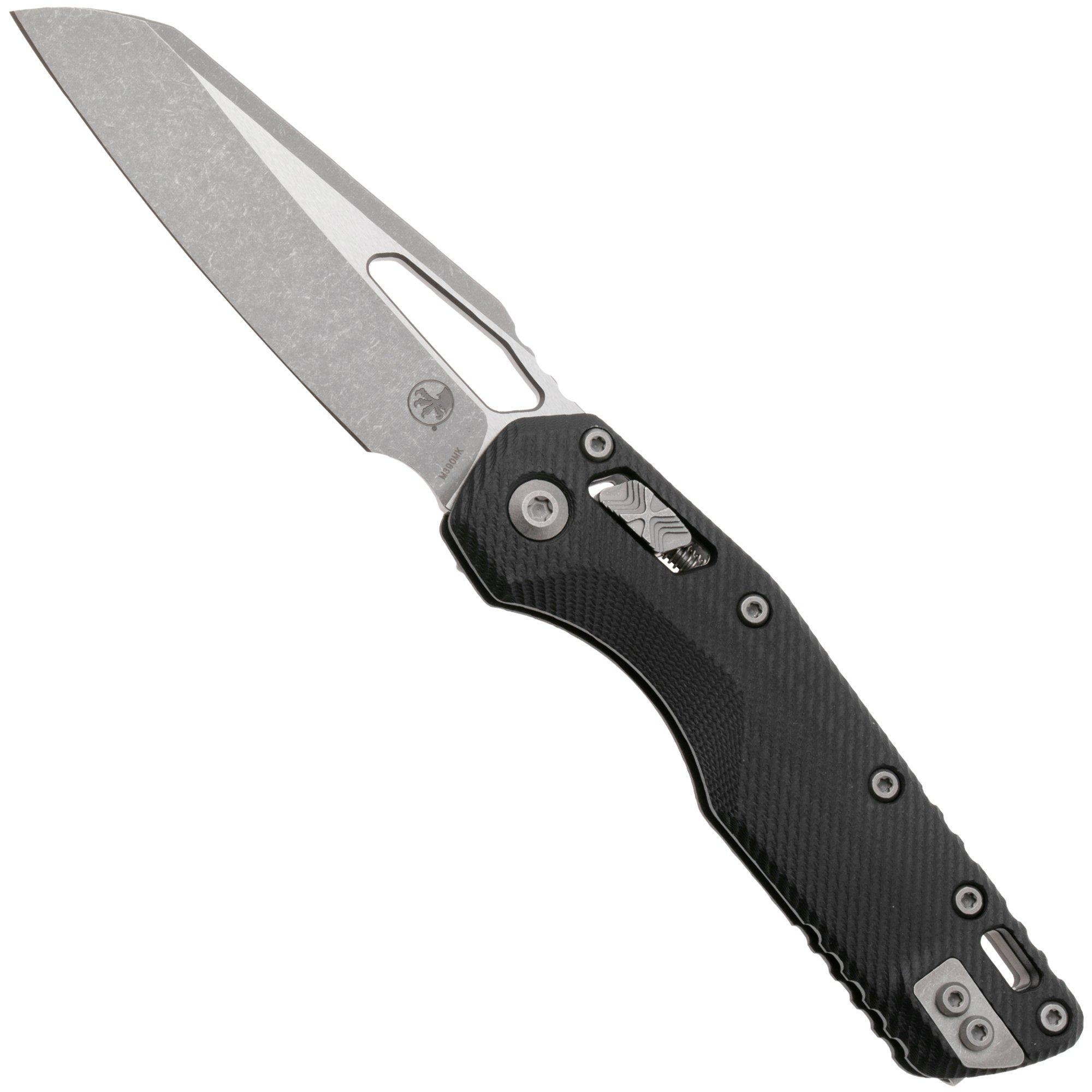 Microtech MSI Standard Issue 210-10APFLGTBK, Apocalyptic Stonewashed M390MK, Fluted Black G10 pocket knife