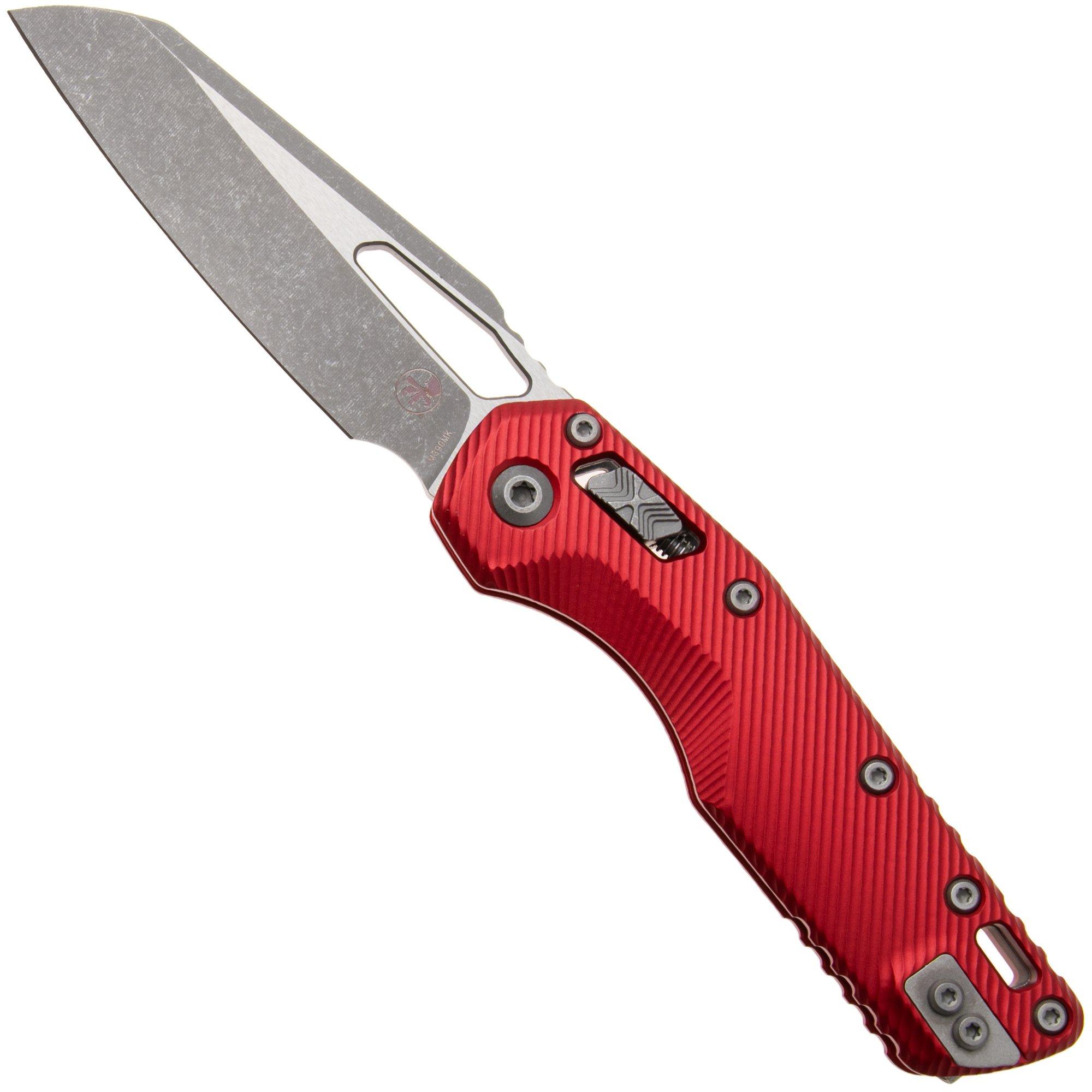 Microtech MSI Standard Issue 210-10APFLRD, Apocalyptic Stonewashed M390MK, Red Fluted Aluminium zakmes