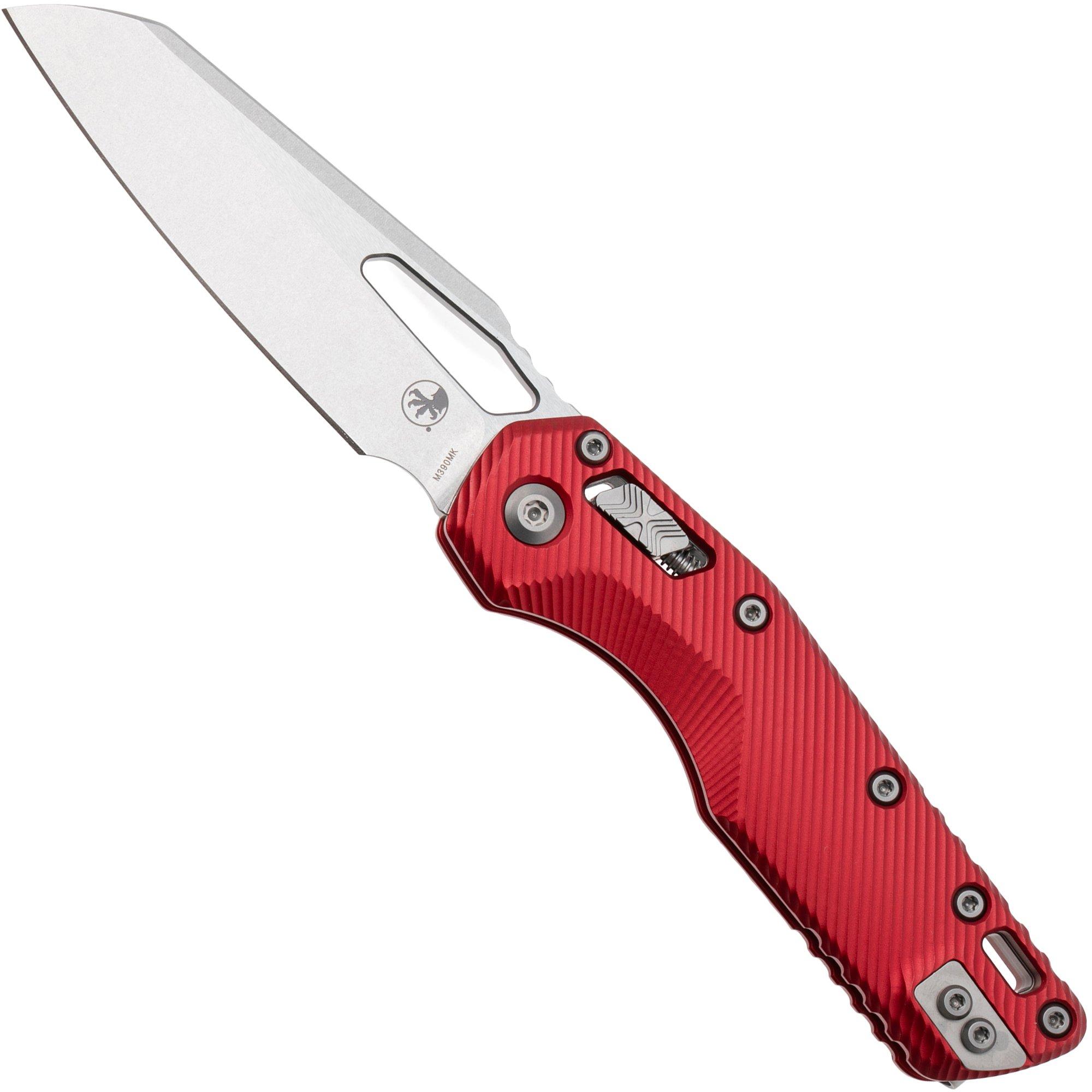 Microtech MSI Standard Issue 210-10FLRD, Stonewashed M390MK, Fluted Red Aluminum pocket knife