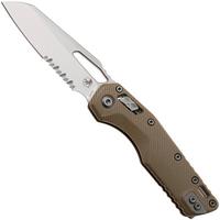 Afbeelding voor Microtech MSI Standard Issue 210-11FLGTTA, Stonewashed M390MK, Fluted Tan G10, partial serrated zakmes