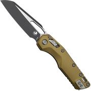 Microtech MSI Standard Issue 210-1FLTA, Two Tone Black M390MK, Fluted Tan Aluminum couteau de poche