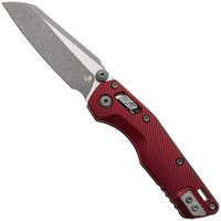 Afbeelding voor Microtech MSI Standard Issue Mini 210M-10APFLMR, Apocalyptic Stonewashed M390MK, Fluted Merlot Aluminium, zakmes