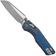 Afbeelding voor Microtech Marfione Select MSI Standard Issue Mini 210M-10APFLMS2, Apocalyptic Stonewashed M390MK, Fluted Antique Blue Titanium, Blue Accents, zakmes