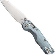 Afbeelding voor Microtech Marfione Select MSI Standard Issue Mini 210M-10FLMS7, Stonewashed M390MK, Fluted Ice Blue Titanium, Blue Accents, zakmes