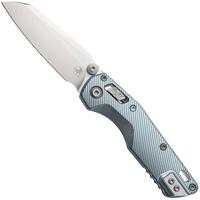Afbeelding voor Microtech Marfione Select MSI Standard Issue Mini 210M-10FLMS7, Stonewashed M390MK, Fluted Ice Blue Titanium, Blue Accents, zakmes