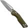 Afbeelding voor Microtech MSI Standard Issue Mini 210M-11APFLOD, Apocalyptic Stonewashed M390MK, Fluted OD Green Aluminium, deels gekarteld zakmes