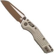 Afbeelding voor Microtech MSI Standard Issue Mini 210M-1FRCG-C19Z23, Burnt Bronze Cerakote M390MK, Champagne Gold Frag Aluminium, zakmes