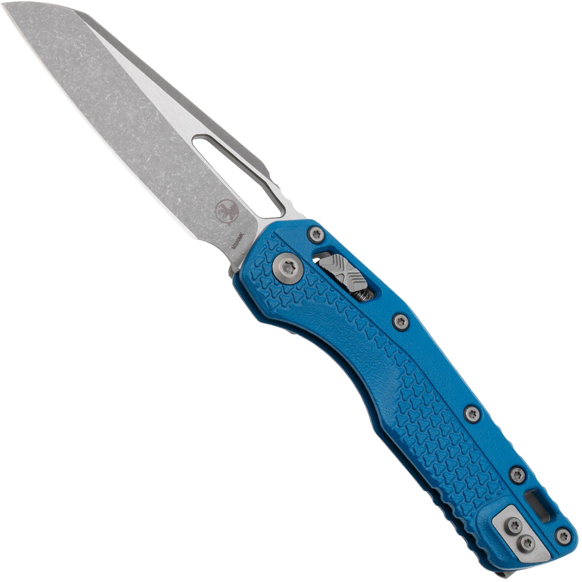 Microtech MSI Standard Issue 210T-10APPMCBL, Apocalyptic Stonewashed M390MK, Blue Polymer pocket knife