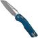 Afbeelding voor Microtech MSI Standard Issue 210T-11APPMCBL, Apocalyptic Stonewashed M390MK, Blue Polymer, partly serrated zakmes