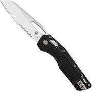 Nóż składany Microtech MSI Standard Issue 210T-11PMBK Stonewashed M390MK, Black Tri-Grip Polymer, ostrze częściowo ząbkowane