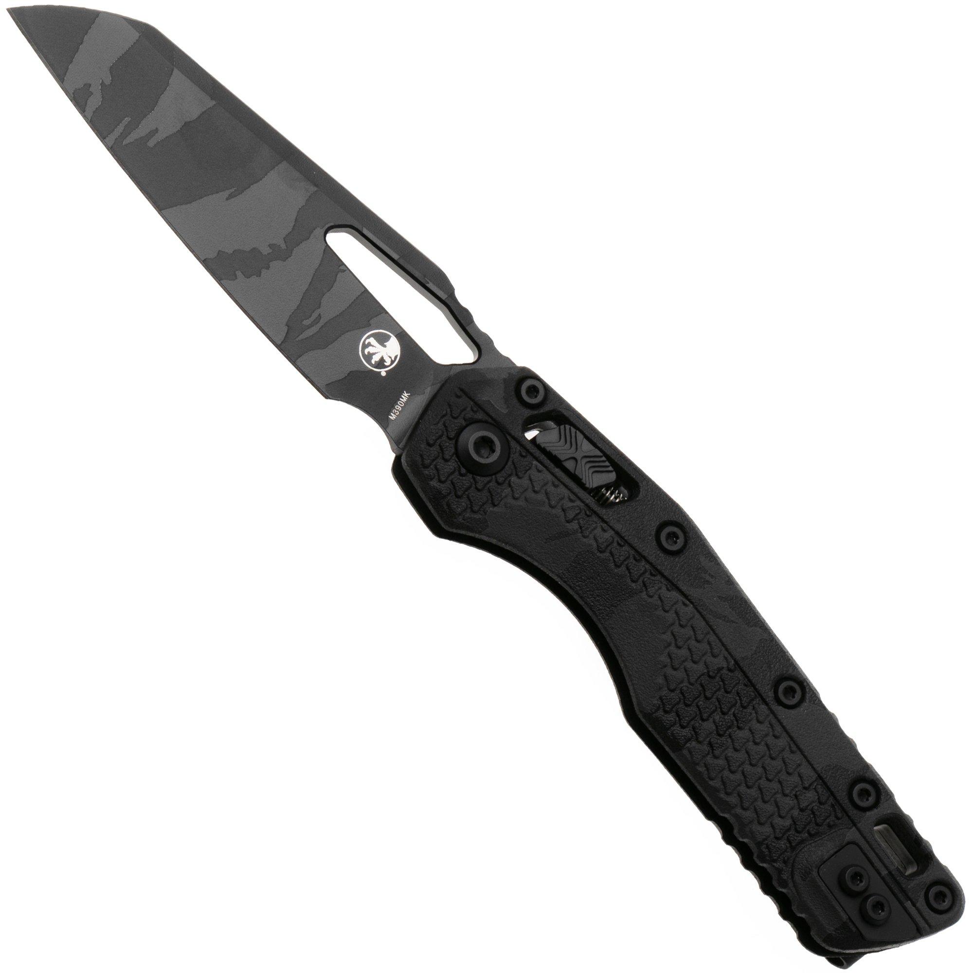 Microtech MSI Standard Issue 210T-1PMMTC-X8Z4, Tiger Camo M390MK, Tri Grip Midnight Tiger Camo Polymer pocket knife