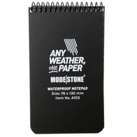 Afbeelding voor Modestone A103 Waterproof Top Spiral Notebook, 76 × 130 mm, Black, notitieboekje