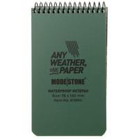 Afbeelding voor Modestone A13MIL Waterproof Top Spiral Military Notebook 76 x 130 mm, Olive, notitieboekje