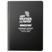 Afbeelding voor Modestone C503 Waterproof Side Spiral Notebook A5 Black, notitieboek
