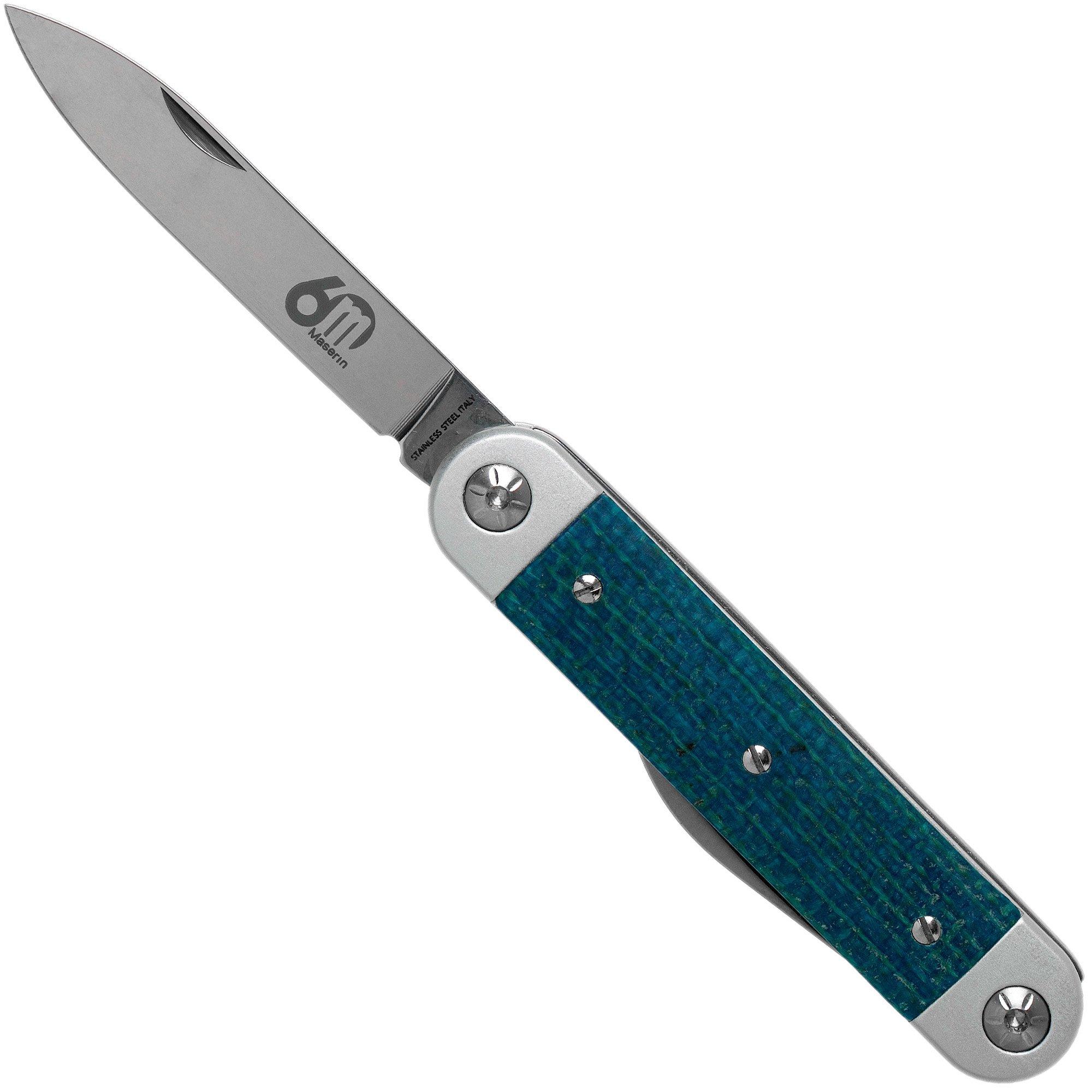 Nóż składany Maserin 60° Knife Sessantesimo 195/MCB Blue Micarta