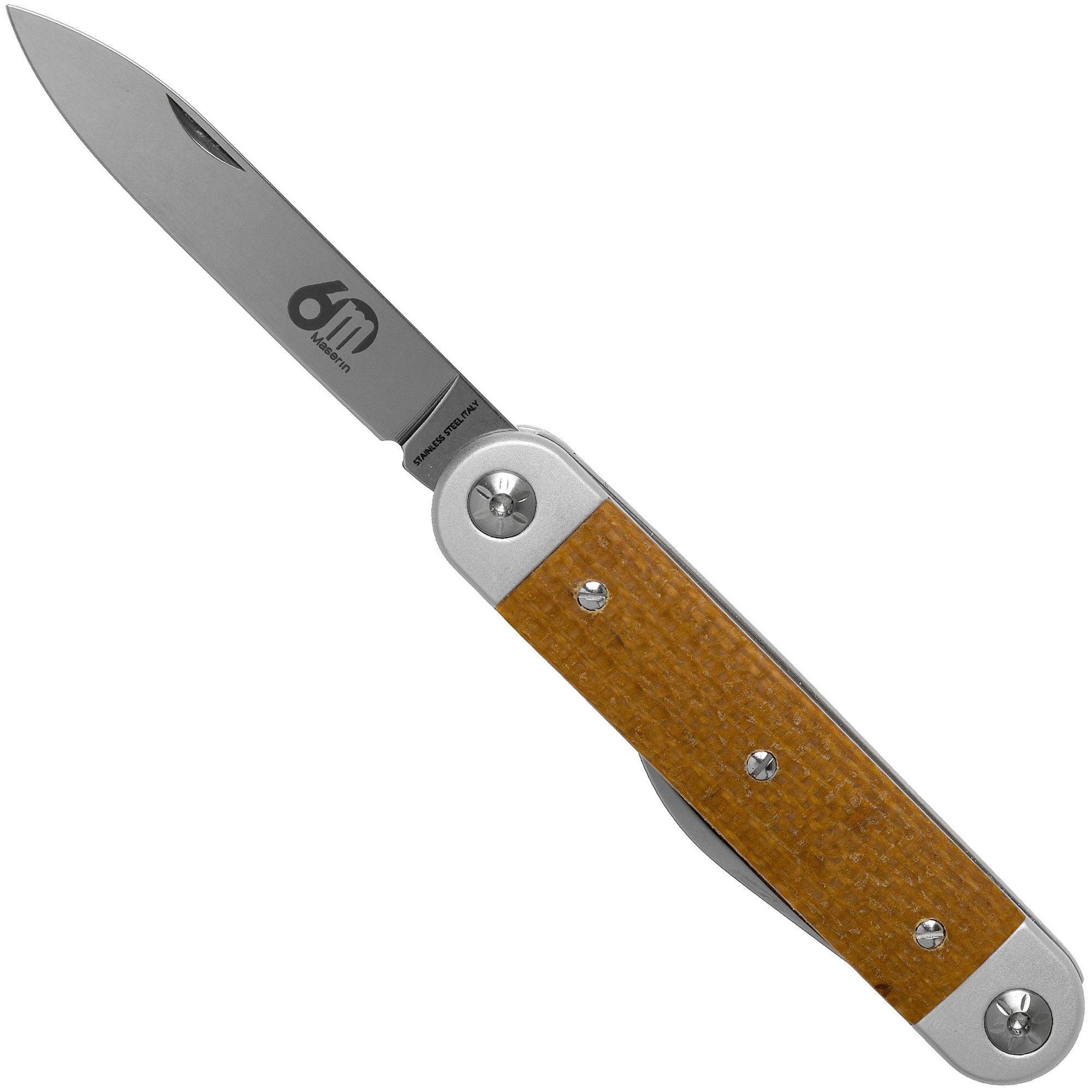 Nóż składany Maserin 60° Knife Sessantesimo 195/MCG Yellow Micarta