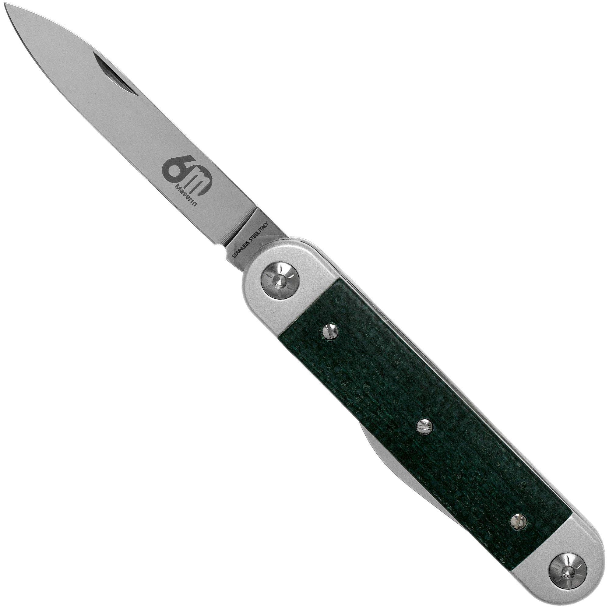 Nóż składany Maserin 60° Knife Sessantesimo 195/MCV Green Micarta