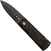 Maserin Daga 372-DG Damascus, Gold Fatcarbon, couteau de poche, Attilio Morotti design