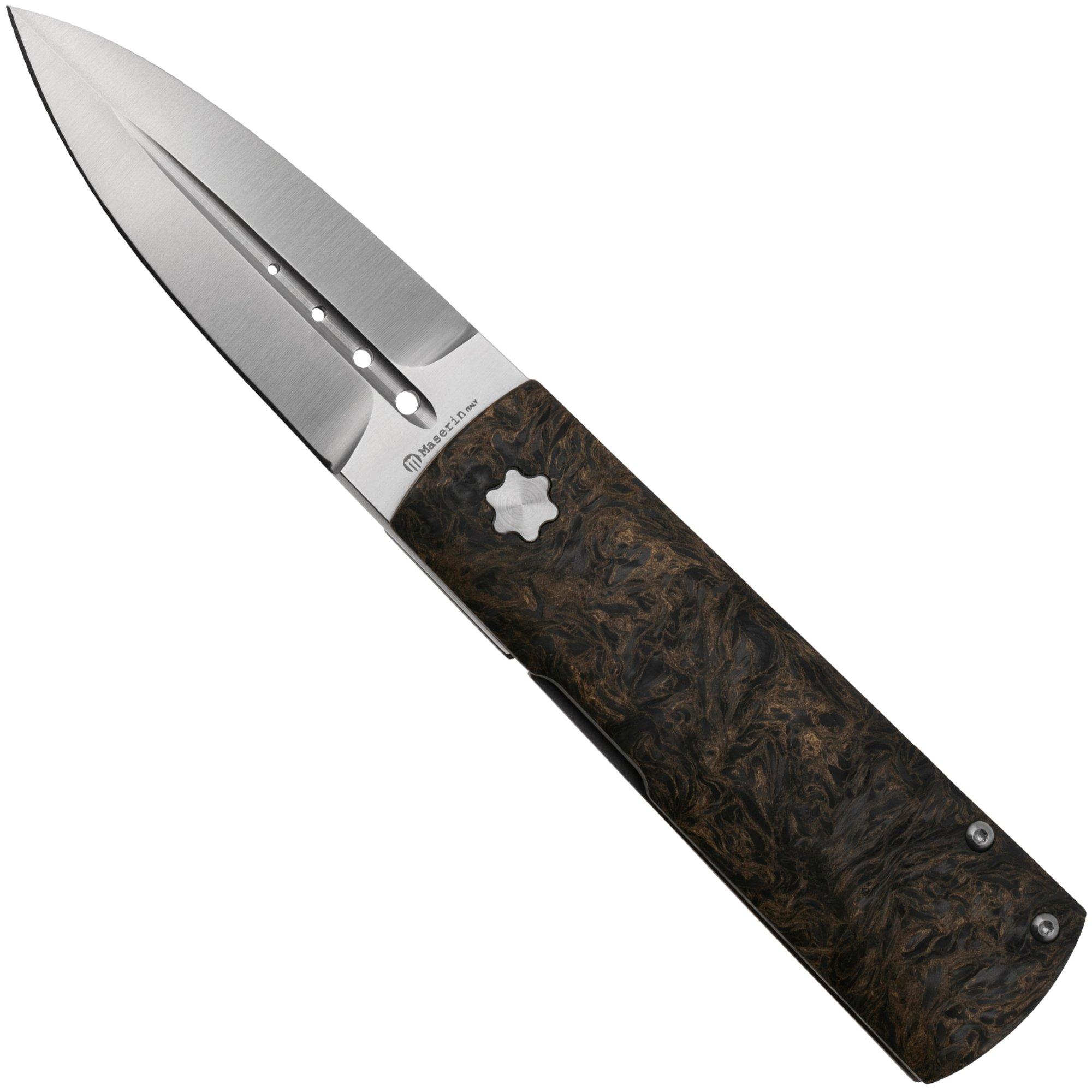 Maserin Daga 372-G, Elmax, Gold Fatcarbon, Taschenmesser, Attilio Morotti Design