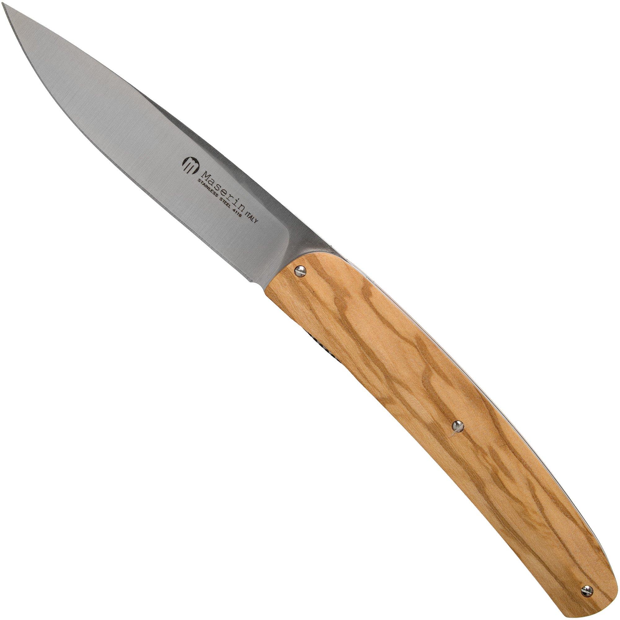 Nóż składany Maserin Gourmet Olive wood, 380/OL