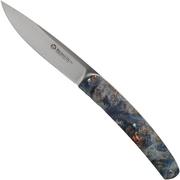 Maserin Gourmet Blue Burl coltello da tasca, 380/RB