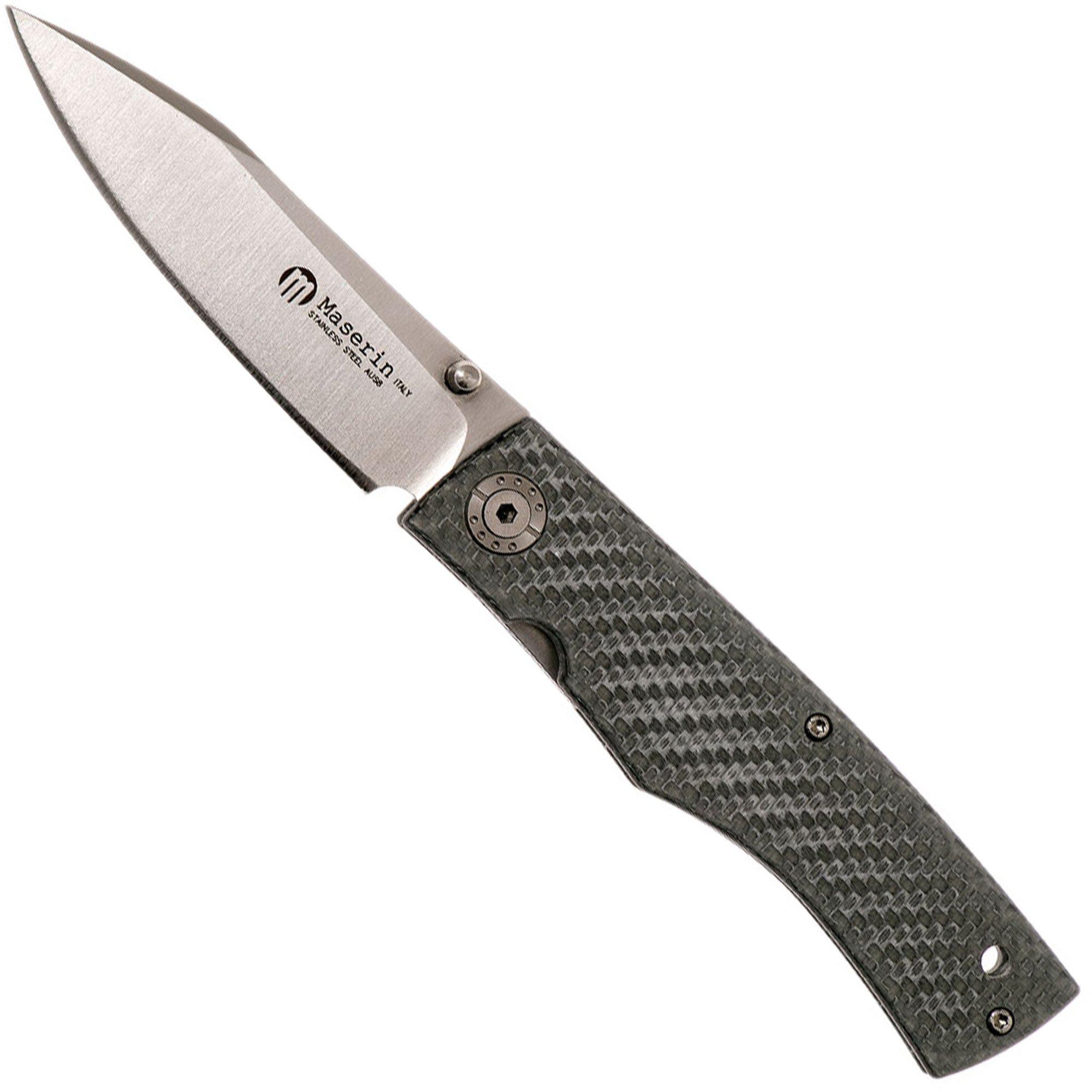 Nóż składany Maserin Carbon 392/CA Silver Carbonfibre