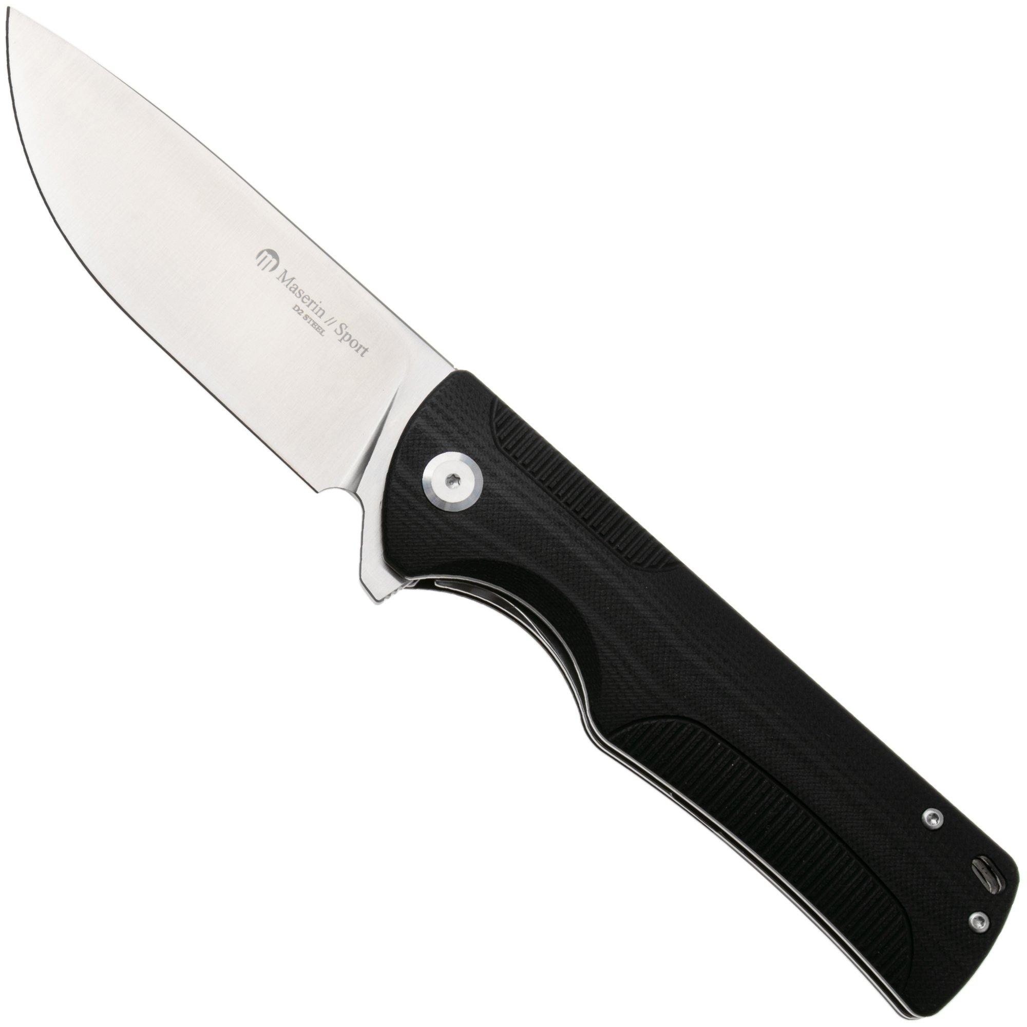 Maserin Sport 46011/G10N Satin D2, Black G10 zakmes