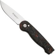 Afbeelding voor Maserin Summit 490/FCA Satin MagnaCut, Black Orange FatCarbon, zakmes