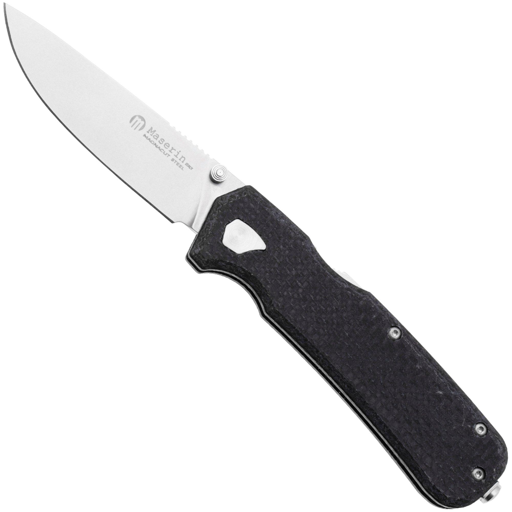Maserin 630/MCM Pulse Magnacut, Black Micarta, pocket knife, Igor Bortolussi design