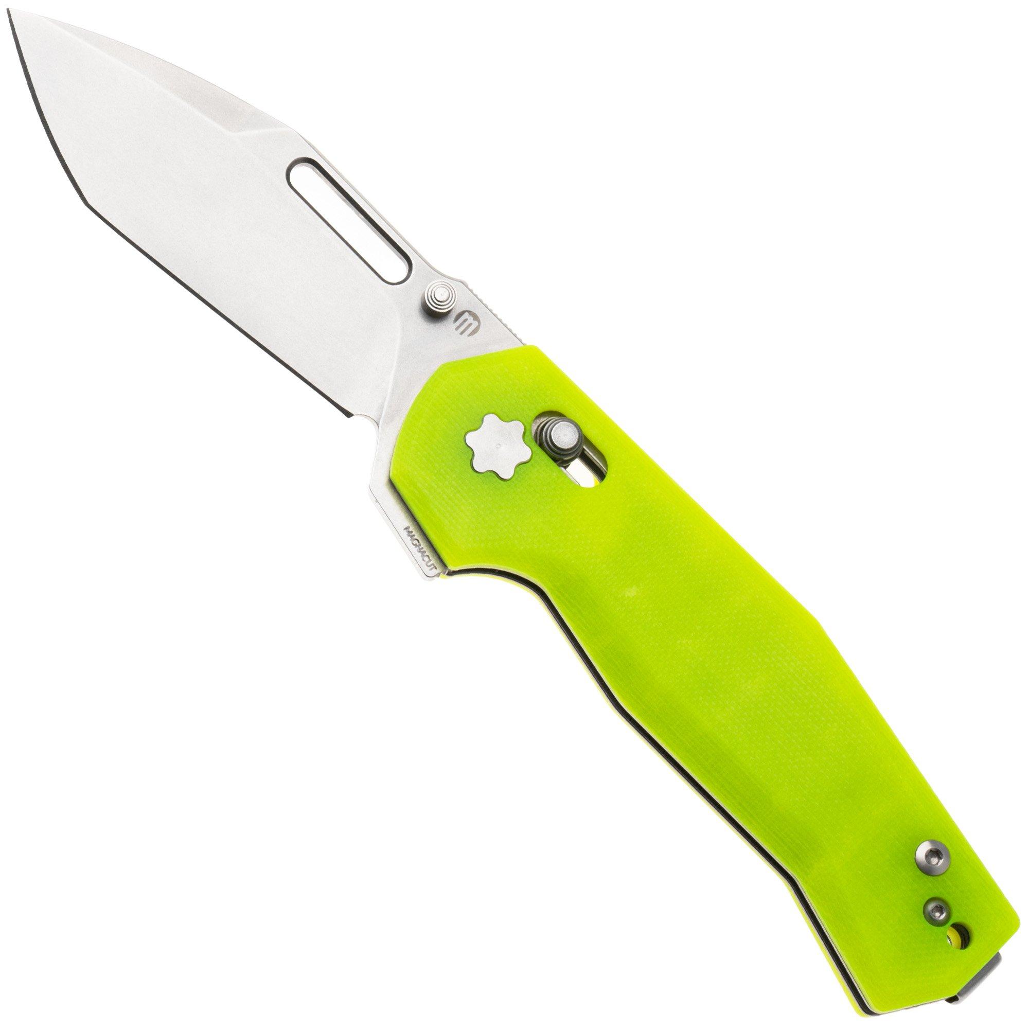 Maserin 632 CB-1 Stonewashed CPM MagnaCut, Neon Yellow G10, zakmes