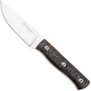 Maserin 915/FCA Path, Satin M390, Black/Orange Fatcarbon, vaststaand mes, Igor Bortolussi design