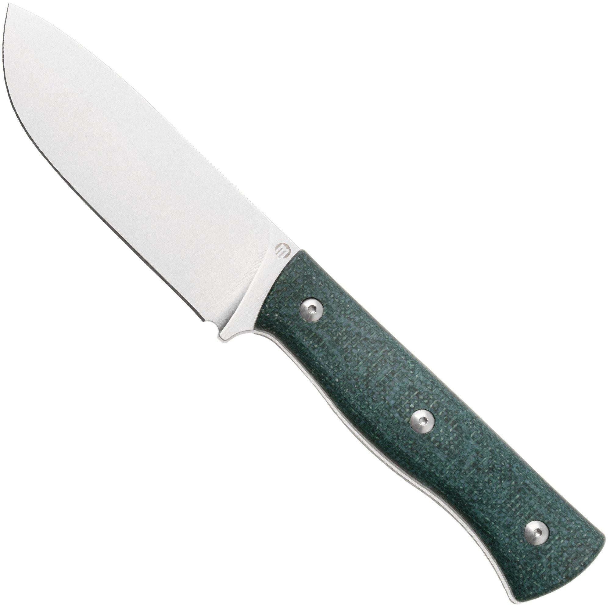 Maserin Woodsman 917/MCV Stonewashed Nitro X7, Jute Green Micarta, fixed knife, Igor Bortolussi design
